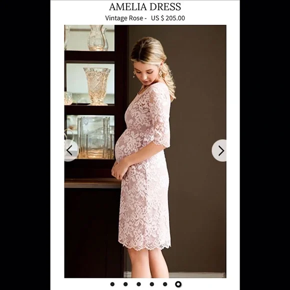 chinese dress ladies Tiffany Rose Rosa Lace Maternity Dress – Seven Women Maternity main image 1